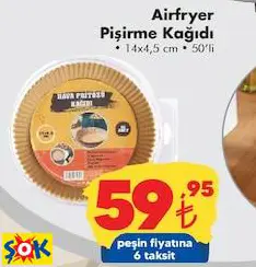 AİRFRYER PİŞİRME KAĞIDI 50'Lİ AİRFRYER PİŞİRME KAĞIDI 50'Lİ